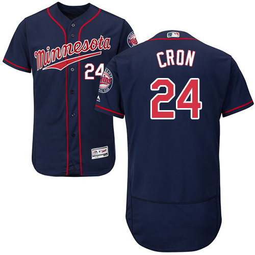 Minnesota Twins #24 C.J. Cron Navy Blue Flexbase Authentic Collection Stitched Jersey Men's