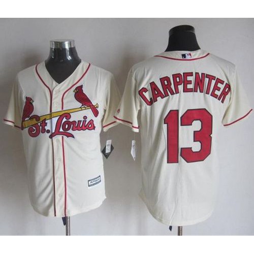 St.Louis Cardinals #13 Matt Carpenter Cream New Cool Base Stitched Jersey Men's