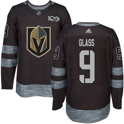 Adidas Golden Vegas Golden Knights #9 Cody Glass Black 1917-2017 100th Anniversary Stitched Jersey Men's