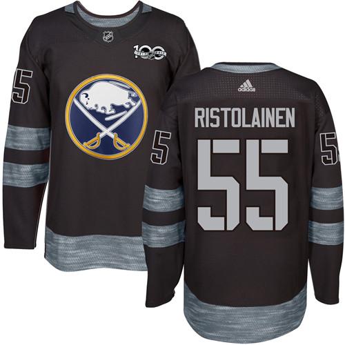 Adidas Buffalo Sabres #55 Rasmus Ristolainen Black 1917-2017 100th Anniversary Stitched Jersey Men's