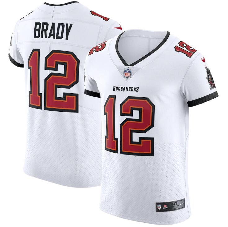 Tampa Bay Buccaneers #12 Tom Brady Men's White Vapor Elite Jersey