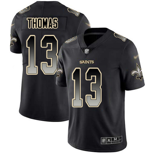 Saints #13 Michael Thomas Black Men's Stitched Vapor Untouchable Limited Smoke Fashion Jersey