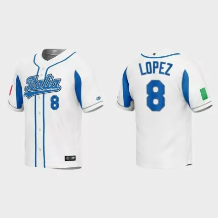 Nicky Lopez Italy Baseball 2023 World Baseball Classic Jersey – White