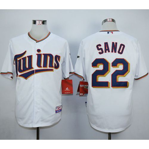 Minnesota Twins #22 Miguel Sano White Home Cool Base Stitched Jersey Men's