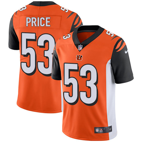 Cincinnati Bengals #53 Billy Price Orange Alternate Men's Stitched Vapor Untouchable Limited Jersey Men's