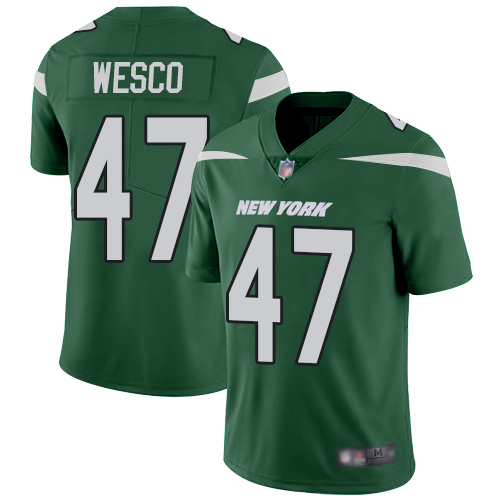 New York Jets #47 Trevon Wesco Green Team Color Men's Stitched Vapor Untouchable Limited Jersey Men's