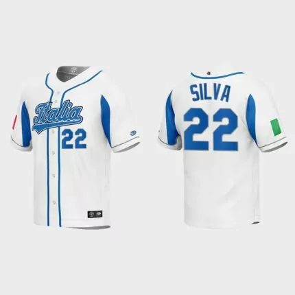 Tiago da Silva Italy Baseball 2023 World Baseball Classic Jersey – White