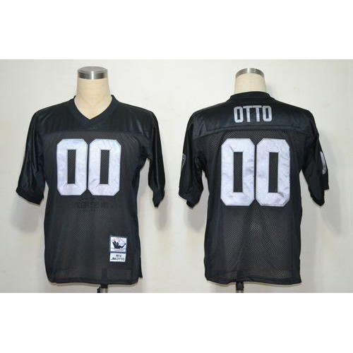 Mitchell And Ness Las Vegas Raiders #00 Jim Otto Black Stitched Throwback Jersey Men's