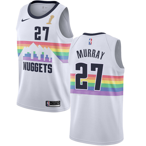 Denver Nuggets #27 Jamal Murray White Swingman City Edition Women's 2023 Finals Champions Jersey