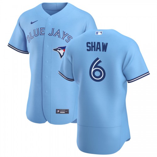 Toronto Toronto Blue Jays #6 Travis Shaw Men's Light Blue Alternate 2020 Authentic Player Jersey Men's