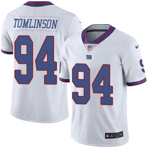 New York Giants #94 Dalvin Tomlinson White Men's Stitched Limited Rush Jersey Men's