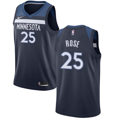 Minnesota Timberwolves #25 Derrick Rose Navy Blue Youth Swingman Icon Edition Jersey Youth