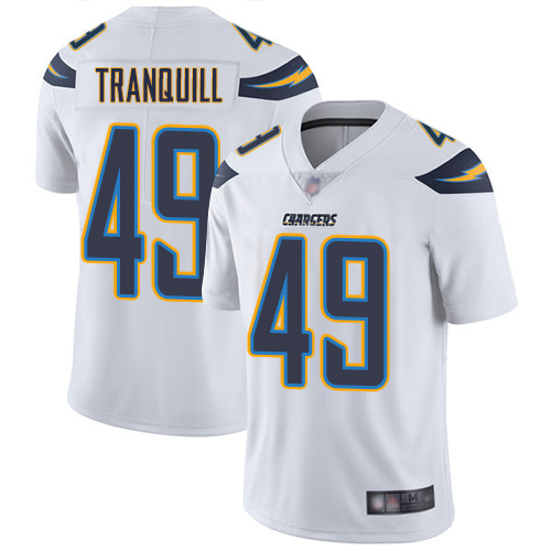 Los Angeles Chargers #49 Drue Tranquill White Men's Stitched Vapor Untouchable Limited Jersey Men's