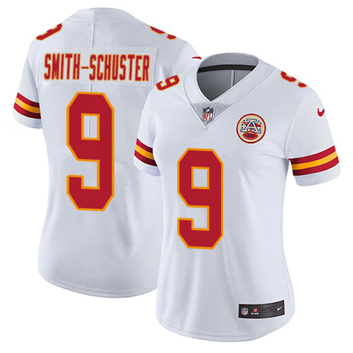 Chiefs #9 JuJu Smith-Schuster White Women's Stitched Vapor Untouchable Limited Jersey