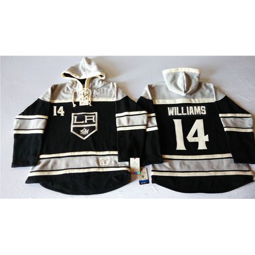 Los Angeles Kings #14 Justin Williams Black Sawyer Hooded Sweatshirt Stitched Jersey Men's