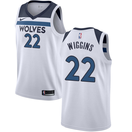 Minnesota Timberwolves #22 Andrew Wiggins White Womens Swingman Association Edition Jersey Womens