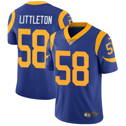 Los Angeles Rams #58 Cory Littleton Royal Blue Alternate Men's Stitched Vapor Untouchable Limited Jersey Men's