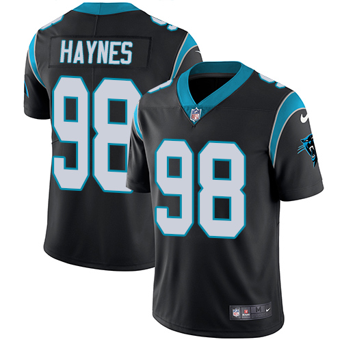 Carolina Panthers #98 Marquis Haynes Black Team Color Men's Stitched Vapor Untouchable Limited Jersey Men's
