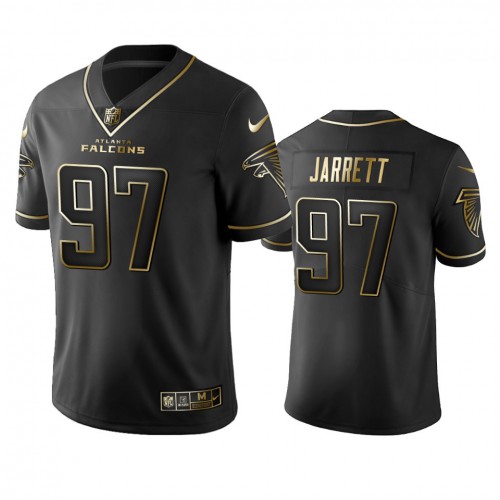 Atlanta Falcons #97 Grady Jarrett Men's Stitched Vapor Untouchable Limited Black Golden Jersey Men's