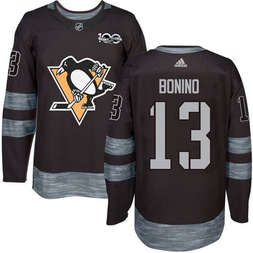 Adidas Pittsburgh Penguins #13 Nick Bonino Black 1917-2017 100th Anniversary Stitched Jersey Men's