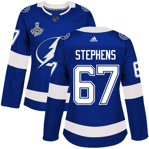 Adidas Tampa Bay Lightning #67 Mitchell Stephens Blue Home Authentic Women's 2020 Stanley Cup Champions Stitched Jersey Womens