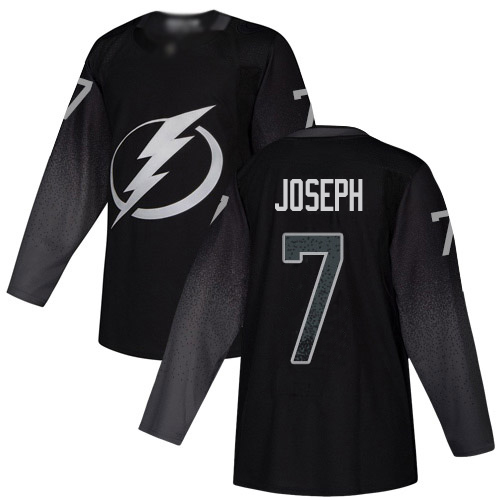 Adidas Tampa Bay Lightning #7 Mathieu Joseph Black Alternate Authentic Youth Stitched Jersey Youth