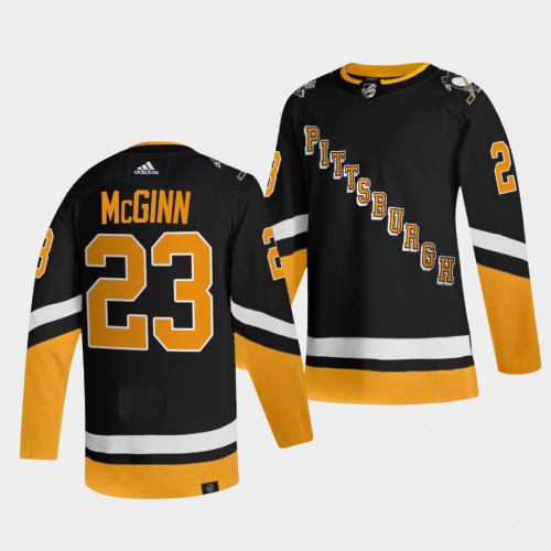 Adidas Pittsburgh Penguins #23 Brock McGinn Men's 2021-22 Alternate Authentic Jersey - Black Men's