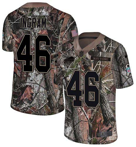 Bills #46 Ja'Marcus Ingram Camo Youth Stitched Limited Rush Realtree Jersey