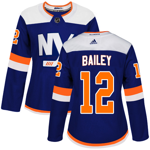 Adidas New York Islanders #12 Josh Bailey Blue Alternate Authentic Women's Stitched Jersey Womens