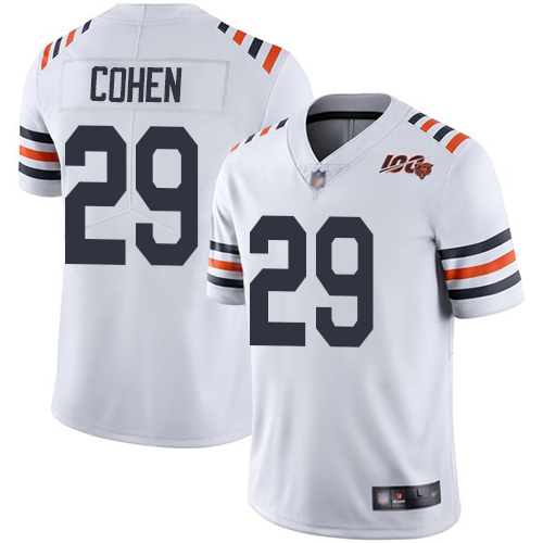 Bears #29 Tarik Cohen White Alternate Youth Stitched Vapor Untouchable Limited 100th Season Jersey