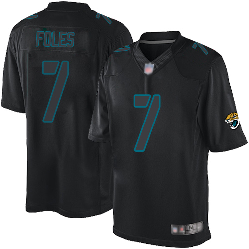 Jacksonville Jaguars #7 Nick Foles Black Men's Stitched Impact Limited Jersey Men's