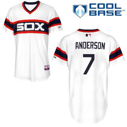 Chicago White Sox #7 Tim Anderson White Alternate Home Cool Base Stitched Youth Jersey Youth