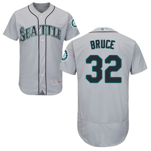Seattle Mariners #32 Jay Bruce Grey Flexbase Authentic Collection Stitched Jersey Men's