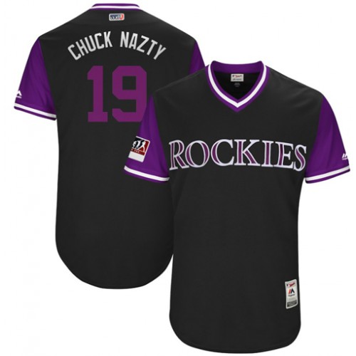 Colorado Rockies #19 Charlie Blackmon Black 