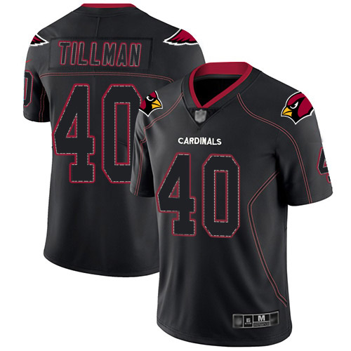 Cardinals #40 Pat Tillman Lights Out Black Men's Stitched Limited Rush Jersey