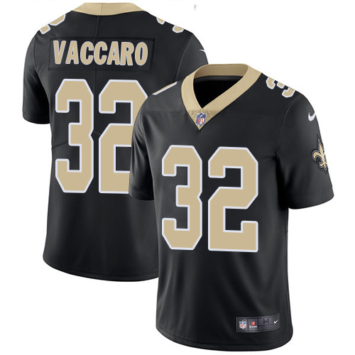 New Orleans Saints #32 Kenny Vaccaro Black Team Color Men's Stitched Vapor Untouchable Limited Jersey Men's