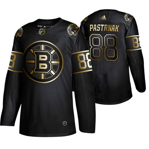 Adidas Boston Bruins #88 David Pastrnak Men's 2019 Black Golden Edition Authentic Stitched Jersey Men's