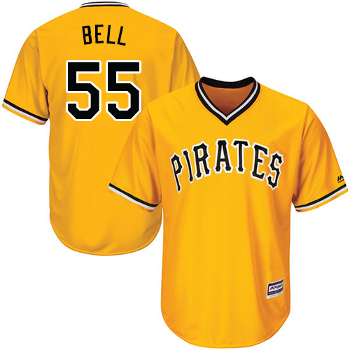 Pittsburgh Pirates #55 Josh Bell Gold New Cool Base Stitched Jersey Men's