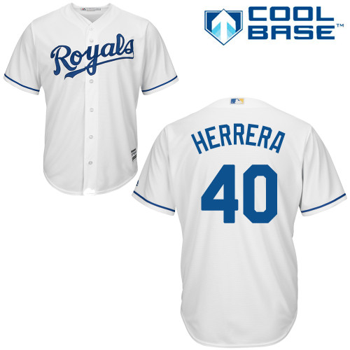 Kansas City Royals #40 Kelvin Herrera White Cool Base Stitched Youth Jersey Youth