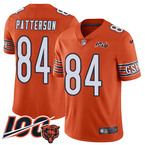 Chicago Bears #84 Cordarrelle Patterson Orange Men's Stitched Limited Rush 100th Season Jersey Men's