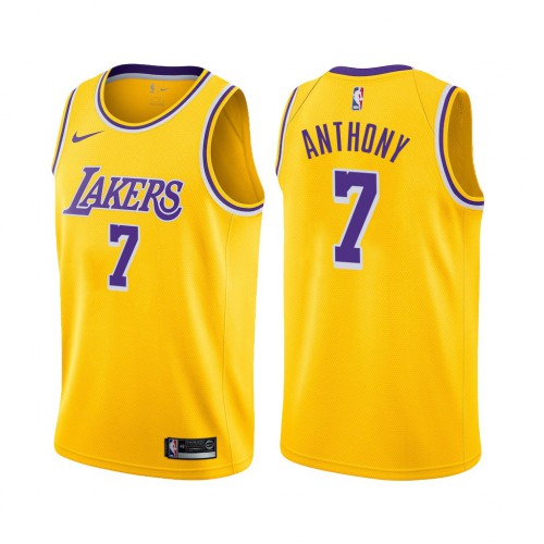 Los Angeles Lakers #7 Carmelo Anthony Youth Gold Swingman Icon Edition Jersey Youth