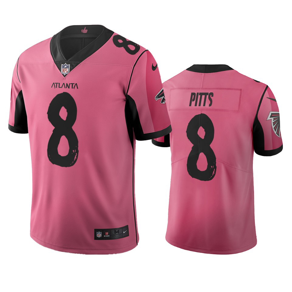 Atlanta Falcons #8 Kyle Pitts Pink Vapor Limited City Edition Jersey