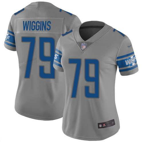 Detroit Lions #79 Kenny Wiggins Gray Women's Stitched Limited Inverted Legend Jersey Womens