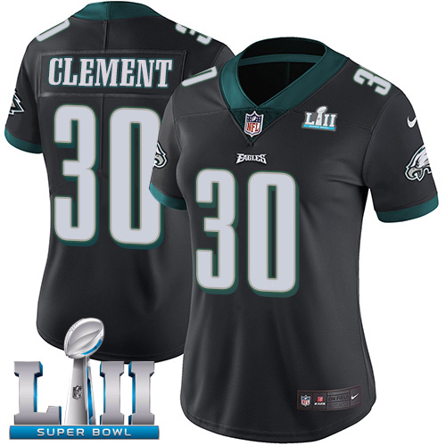 Philadelphia Eagles #30 Corey Clement Black Alternate Super Bowl LII Women's Stitched Vapor Untouchable Limited Jersey Womens