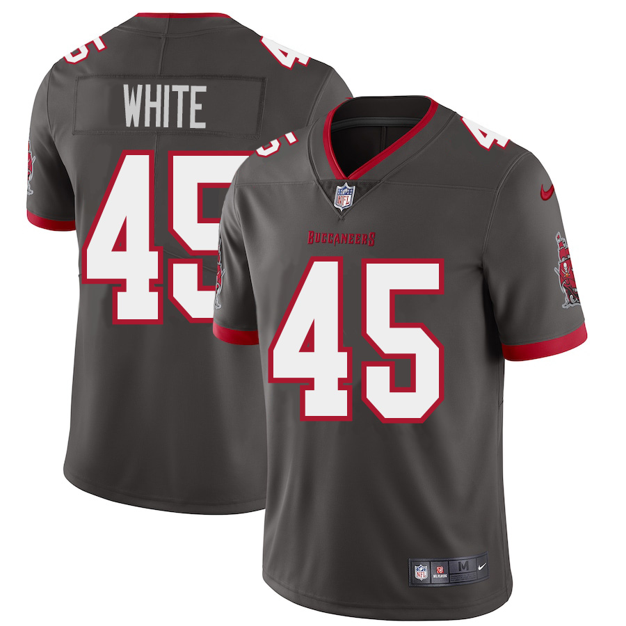 Tampa Bay Buccaneers #45 Devin White Youth Pewter Alternate Vapor Limited Jersey