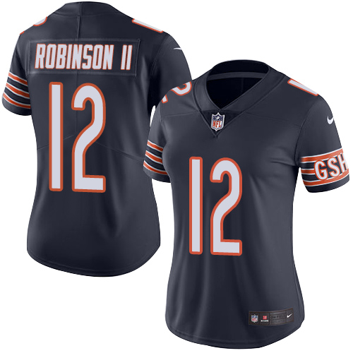 Chicago Bears #12 Allen Robinson II Navy Blue Team Color Women's Stitched Vapor Untouchable Limited Jersey Womens