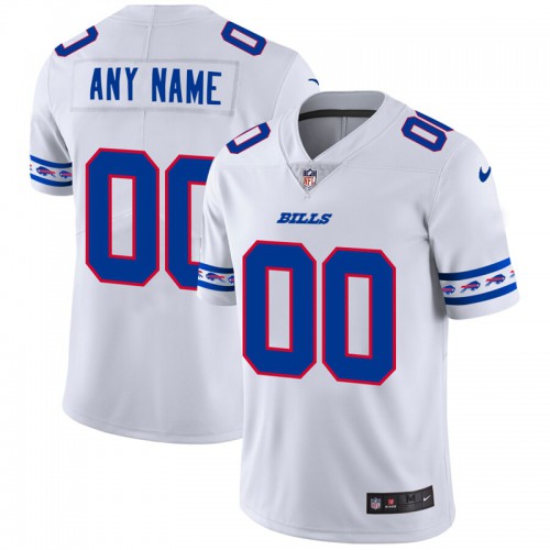 Buffalo Bills Custom White Team Logo Vapor Limited Jersey