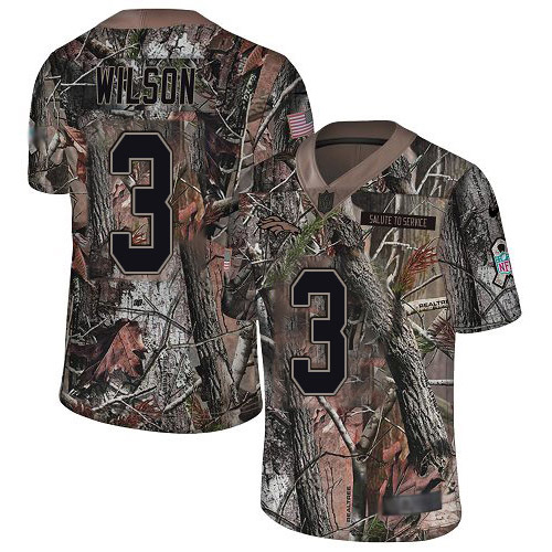 Broncos #3 Russell Wilson Camo Youth Stitched Limited Rush Realtree Jersey