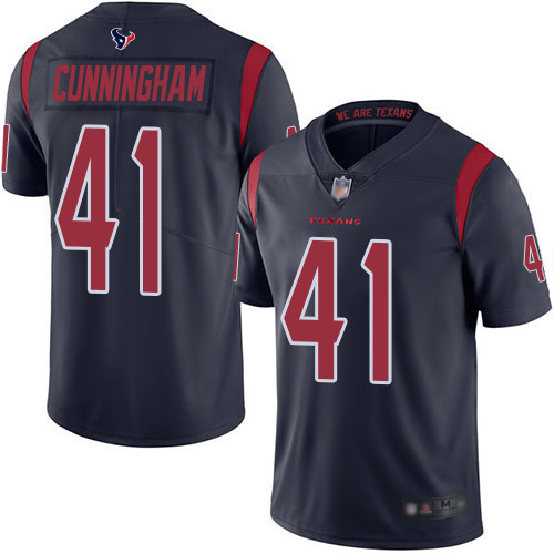 Houston Texans #41 Zach Cunningham Navy Blue Youth Stitched Limited Rush Jersey Youth