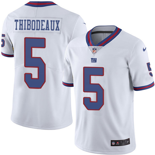 Giants #5 Kayvon Thibodeaux White Men's Stitched Limited Rush Jersey